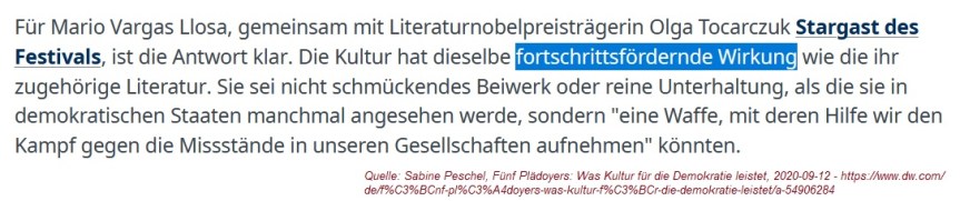 2023-07-08_Deutsche-Welle_Sabine-Peschel_Was-Kultur-fuer-die-Demokratie-leistet_Llosa-Tocarczuk