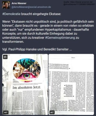 2023-10-19_anoxinon_Furche_Hanske-Sarreiter_Demokratie-braucht-eingehegte-Ekstase